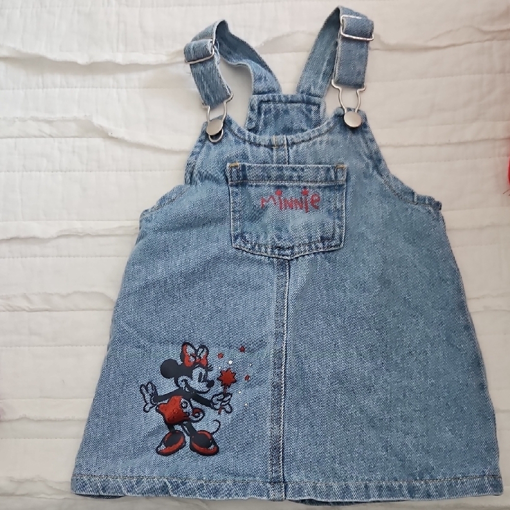 Disney Blue Minnie Mouse Denim Overall Dress